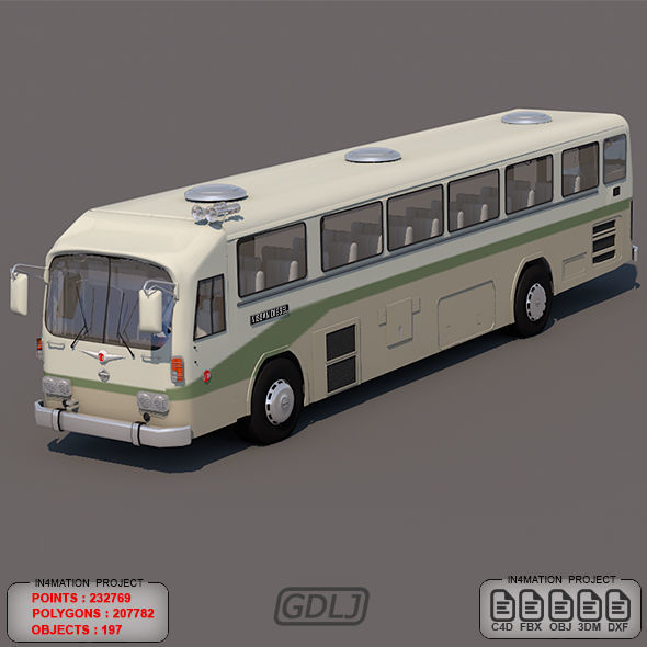 Nissan Diesel Bus 3D model_4