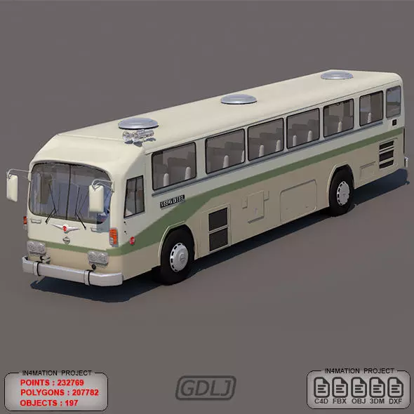 Nissan Diesel Bus 3D model_0