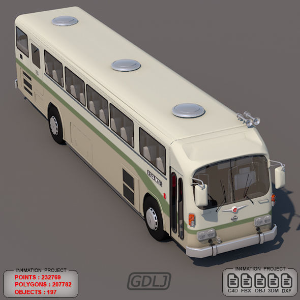 Nissan Diesel Bus 3D model_2