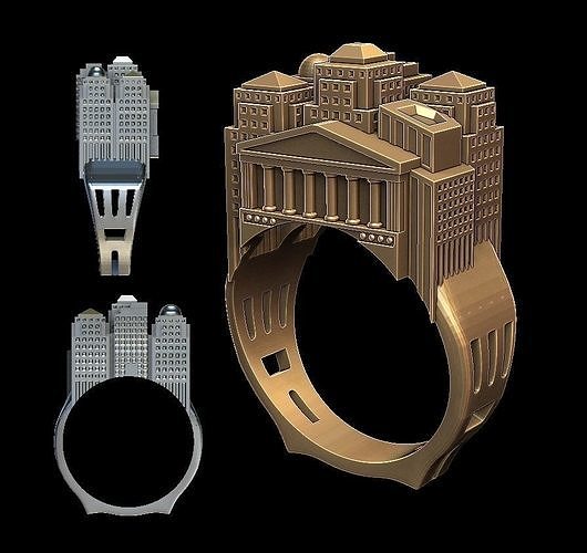City ring 3D print model