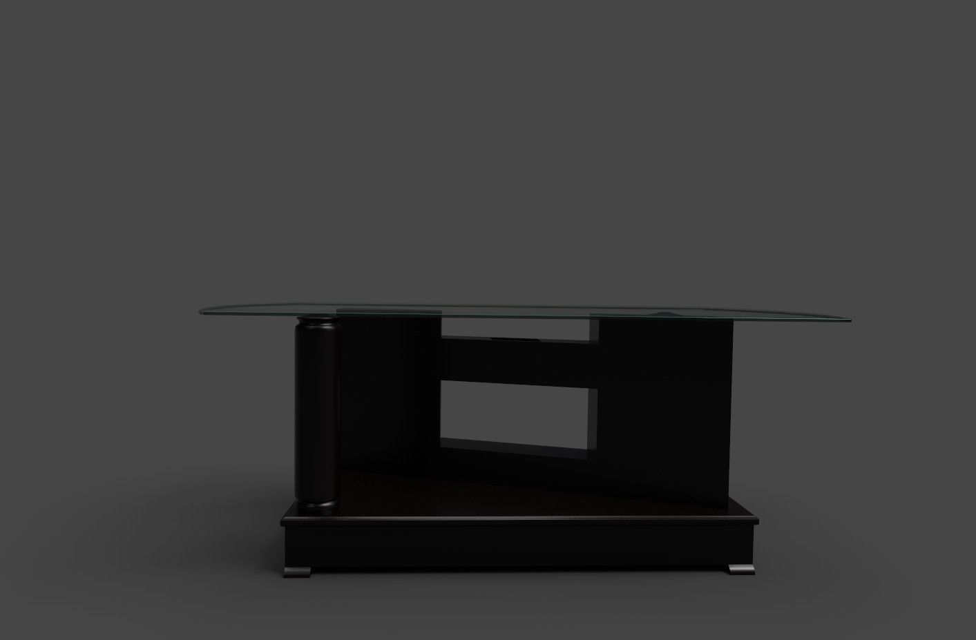 Glass Table - Low Polygon Low-poly 3D model_4
