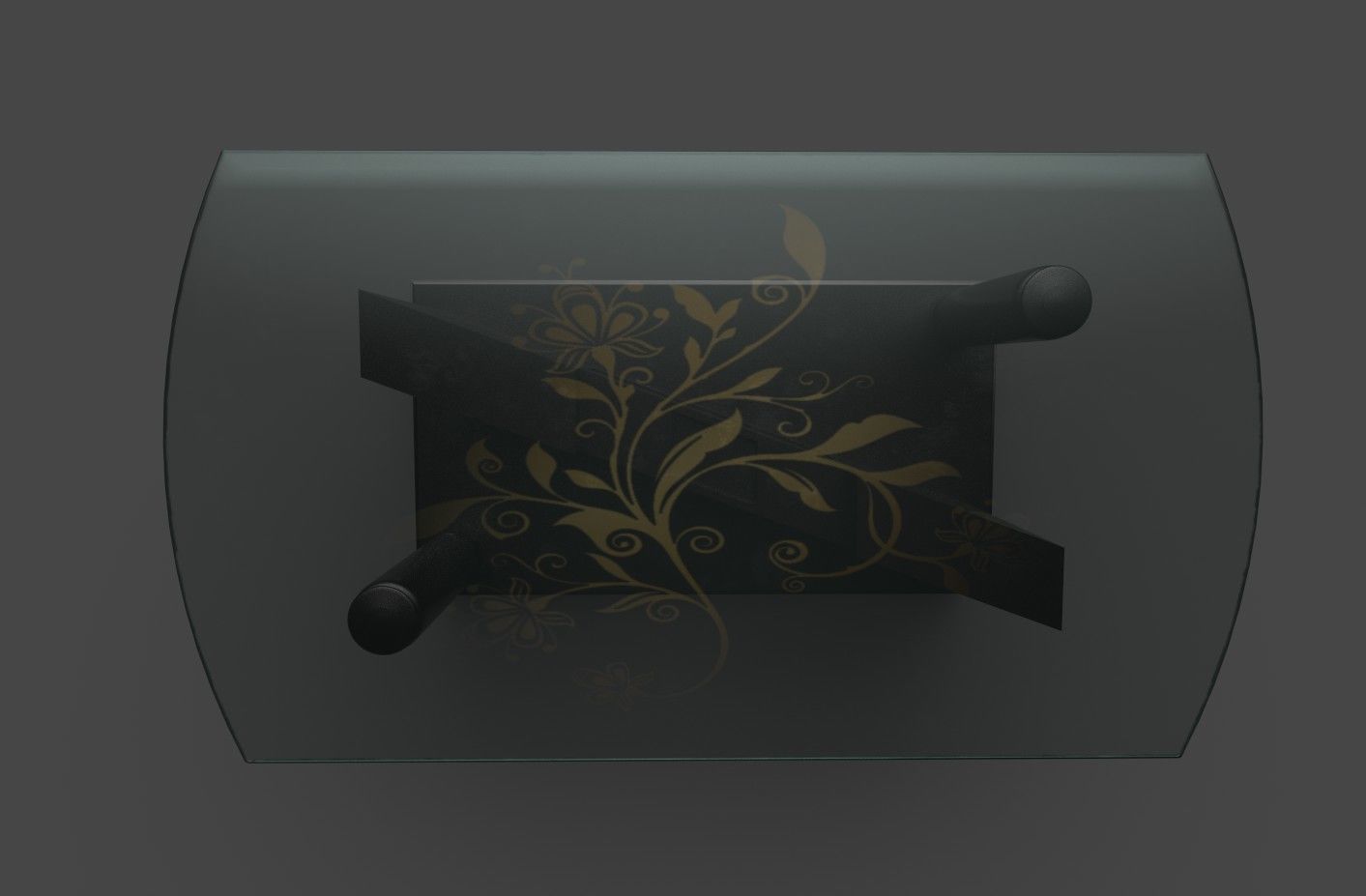 Glass Table - Low Polygon Low-poly 3D model_1