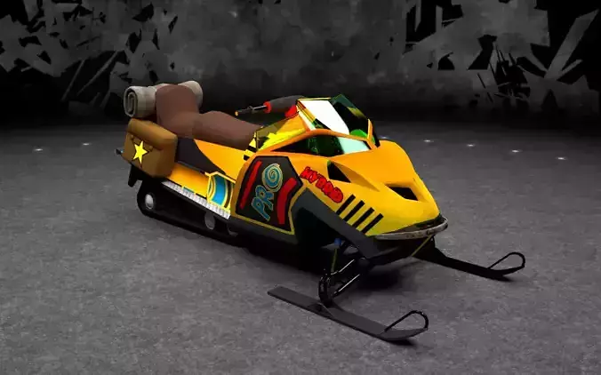 Snowmobile 3D model
