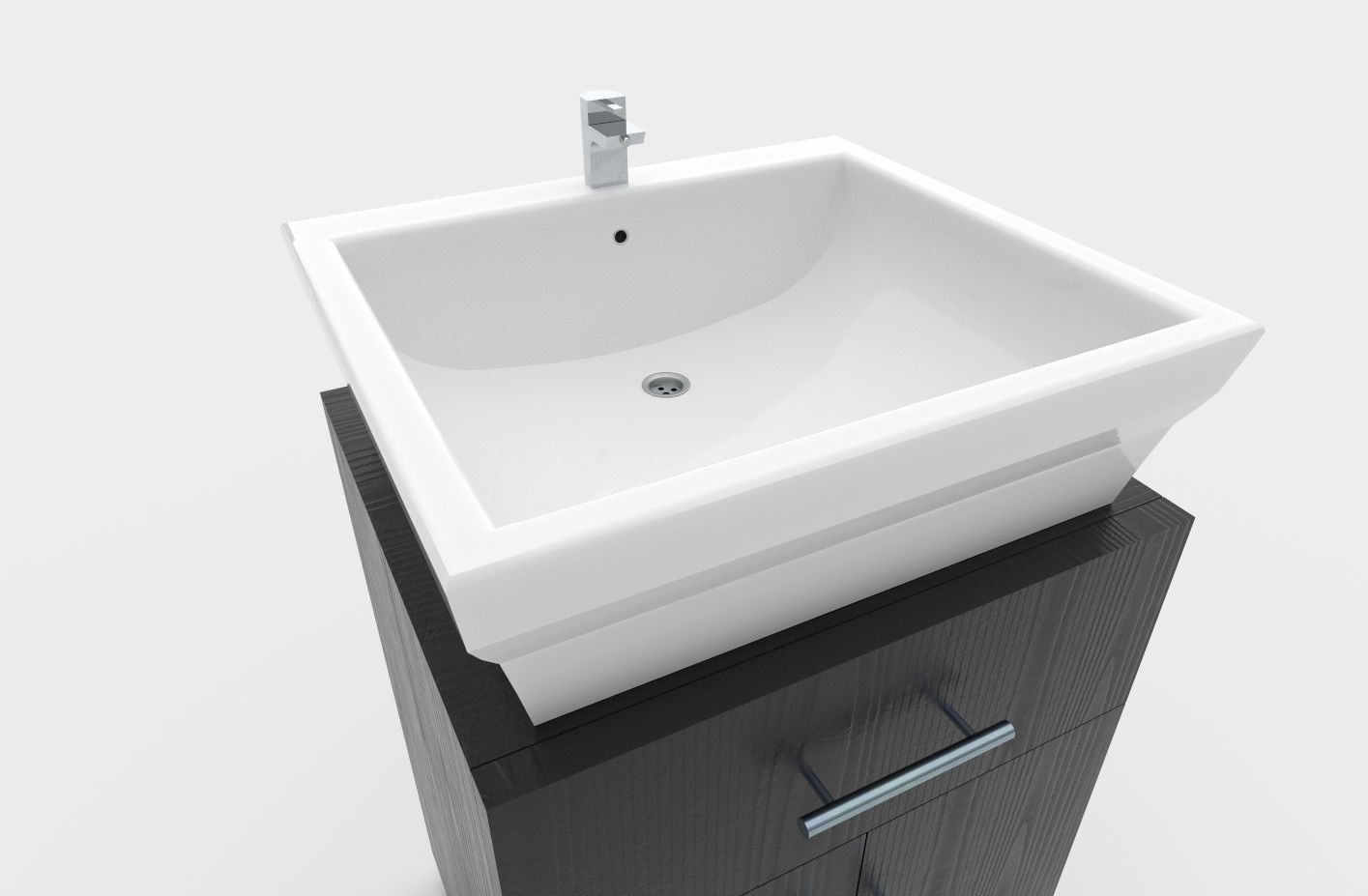 Vanity Wash Basin Low-poly 3D model_2