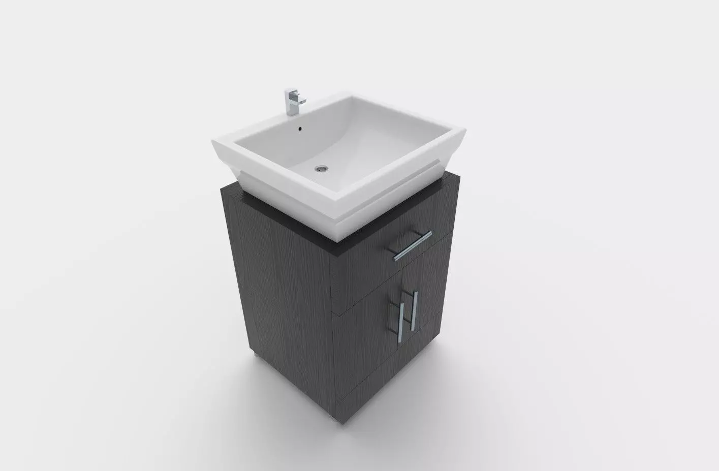 Vanity Wash Basin Low-poly 3D model_0