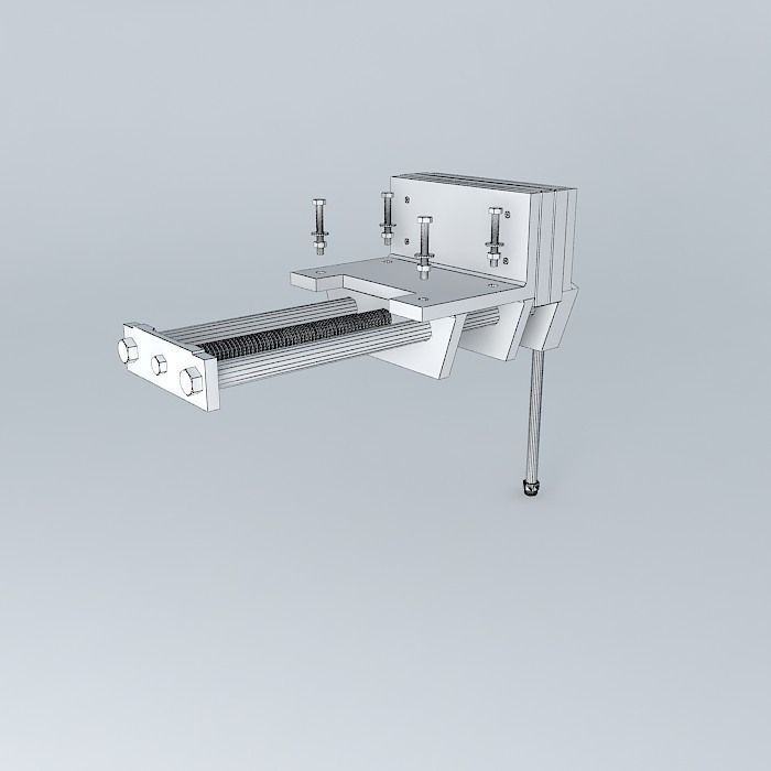 Woodwork vise made by IVAN Free 3D model_3