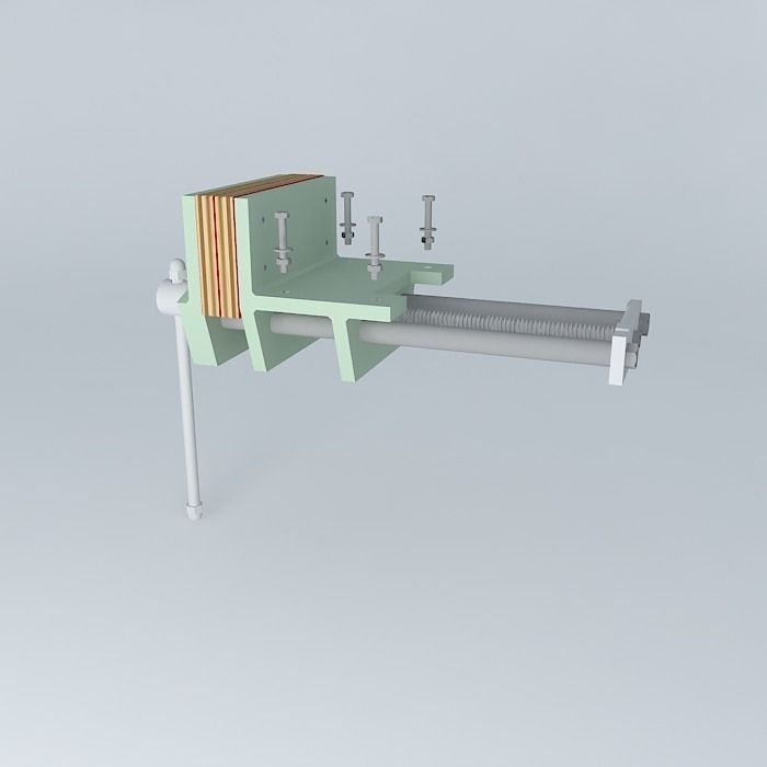 Woodwork vise made by IVAN Free 3D model_1