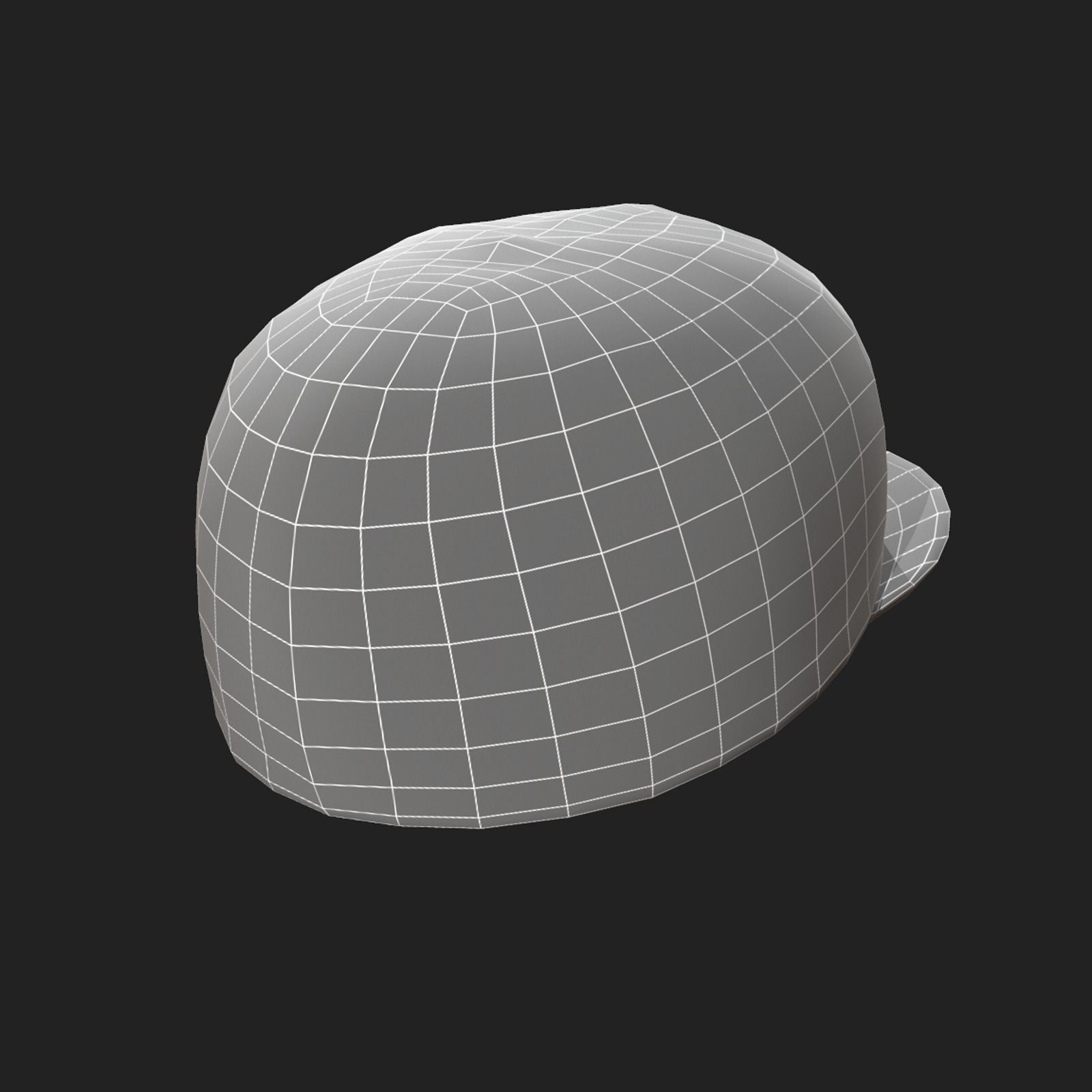 Human cap hat 3d model New york  Low-poly 3D model_6