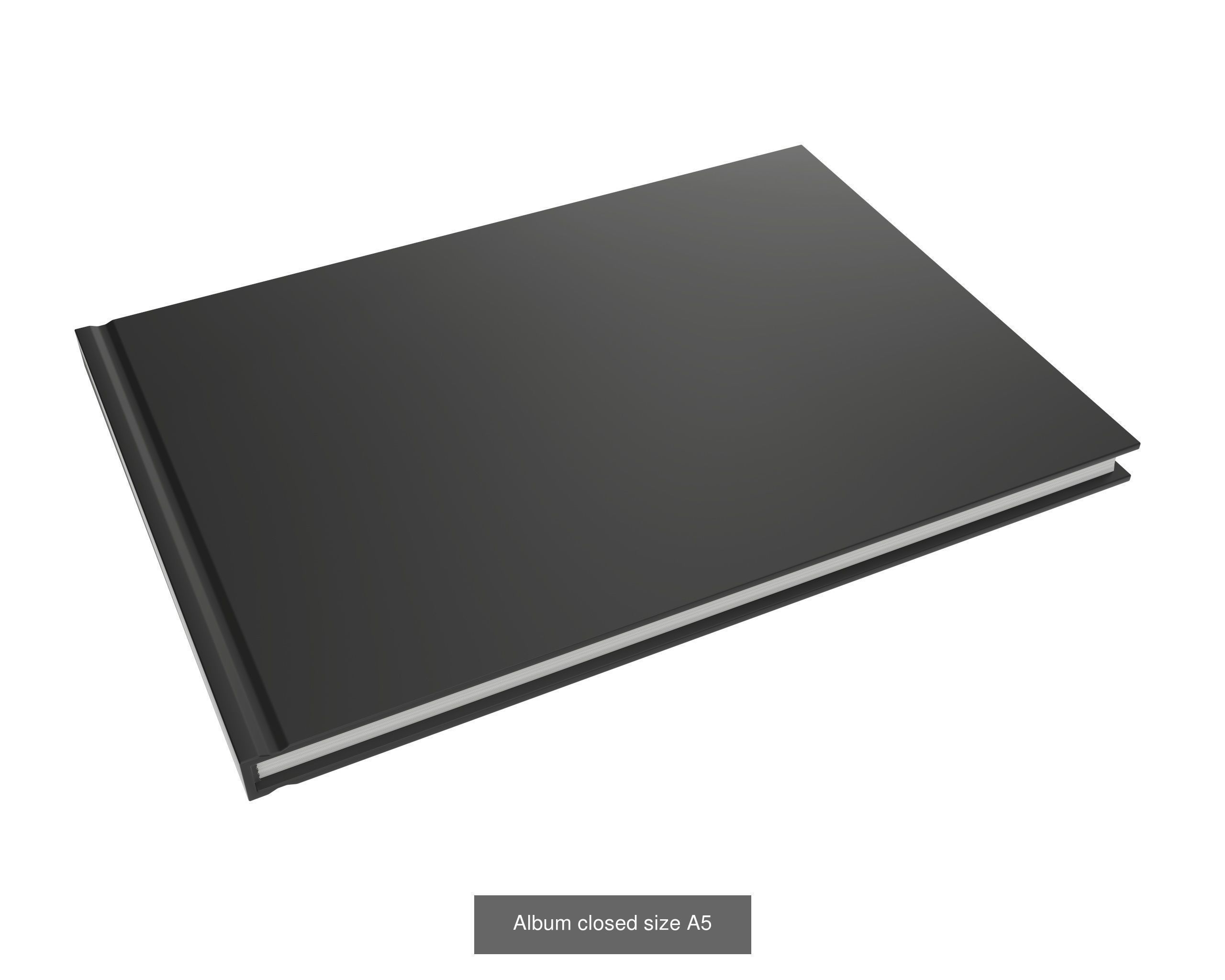 Albums A4 A5 size hardcover for mock-up 3D Model Collection_2