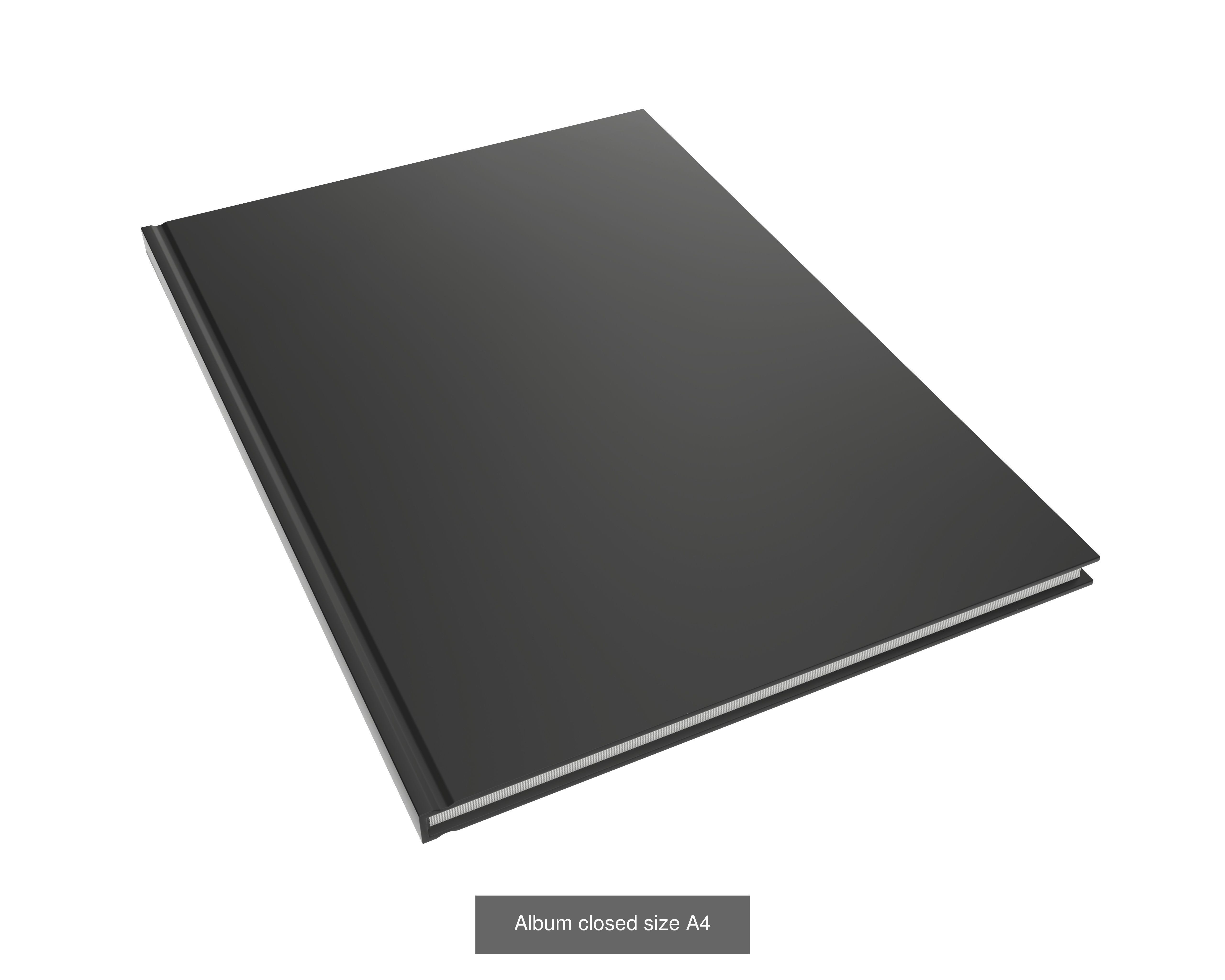 Albums A4 A5 size hardcover for mock-up 3D Model Collection_1