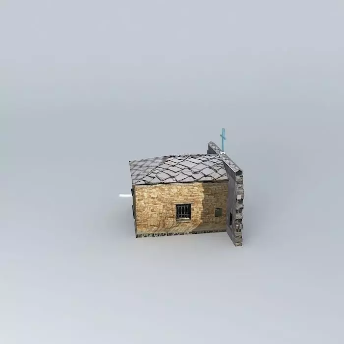 Church model house with roof Free 3D model