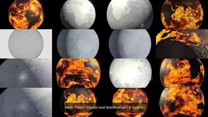 Earth Planet - Frozen and Scorched set