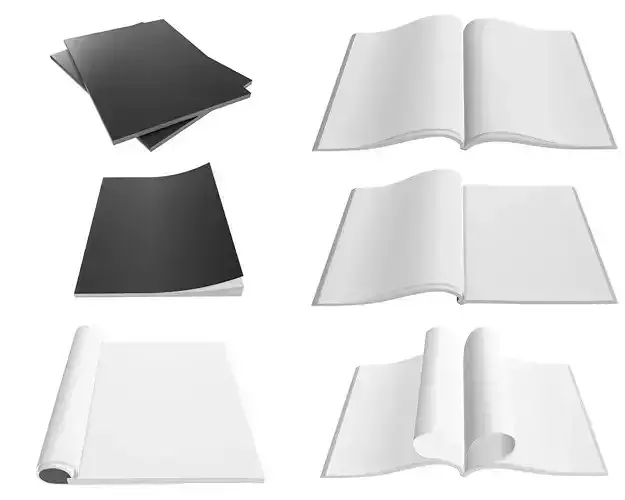 Magazine A4 size blank for mock-up 3D Model Collection
