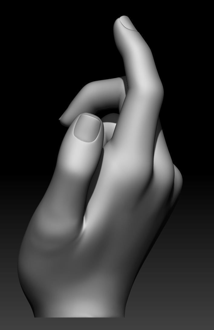 Female Hand Printable 3D model 3D print model_2