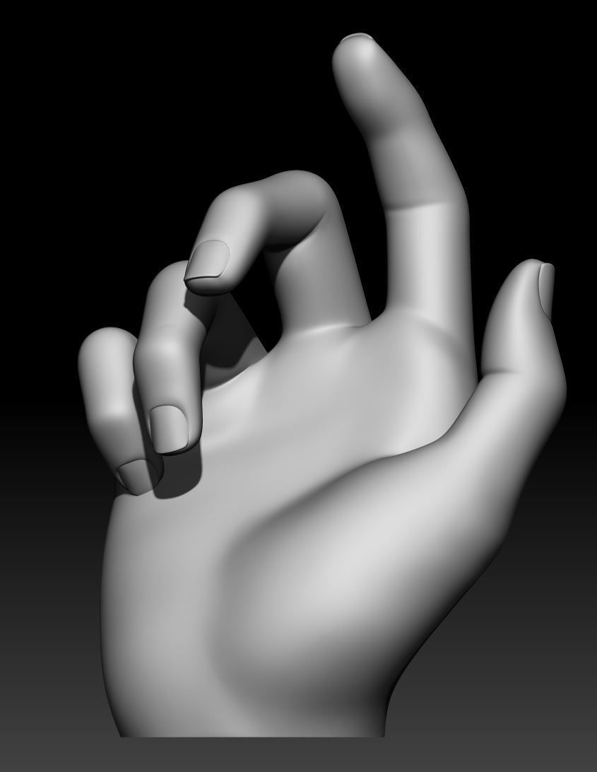 Female Hand Printable 3D model 3D print model_1