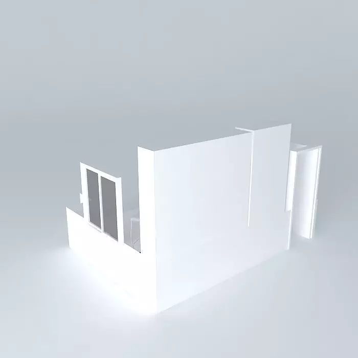 Office Storage shelves and tables Free 3D model_0