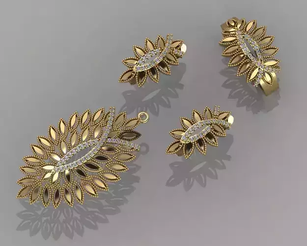 GC GOLD M0043- Diamond gold set