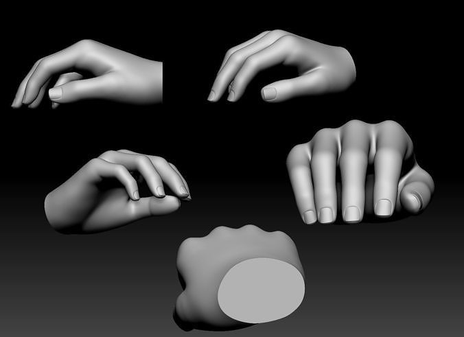 Female Hand Printable 3D model Pose 3D print model