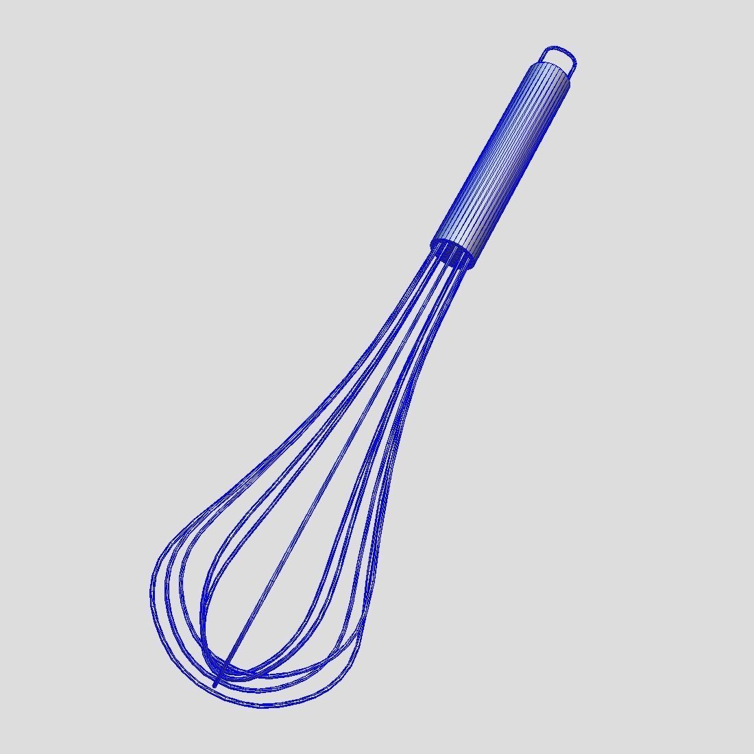 Whisk Low-poly 3D model_1