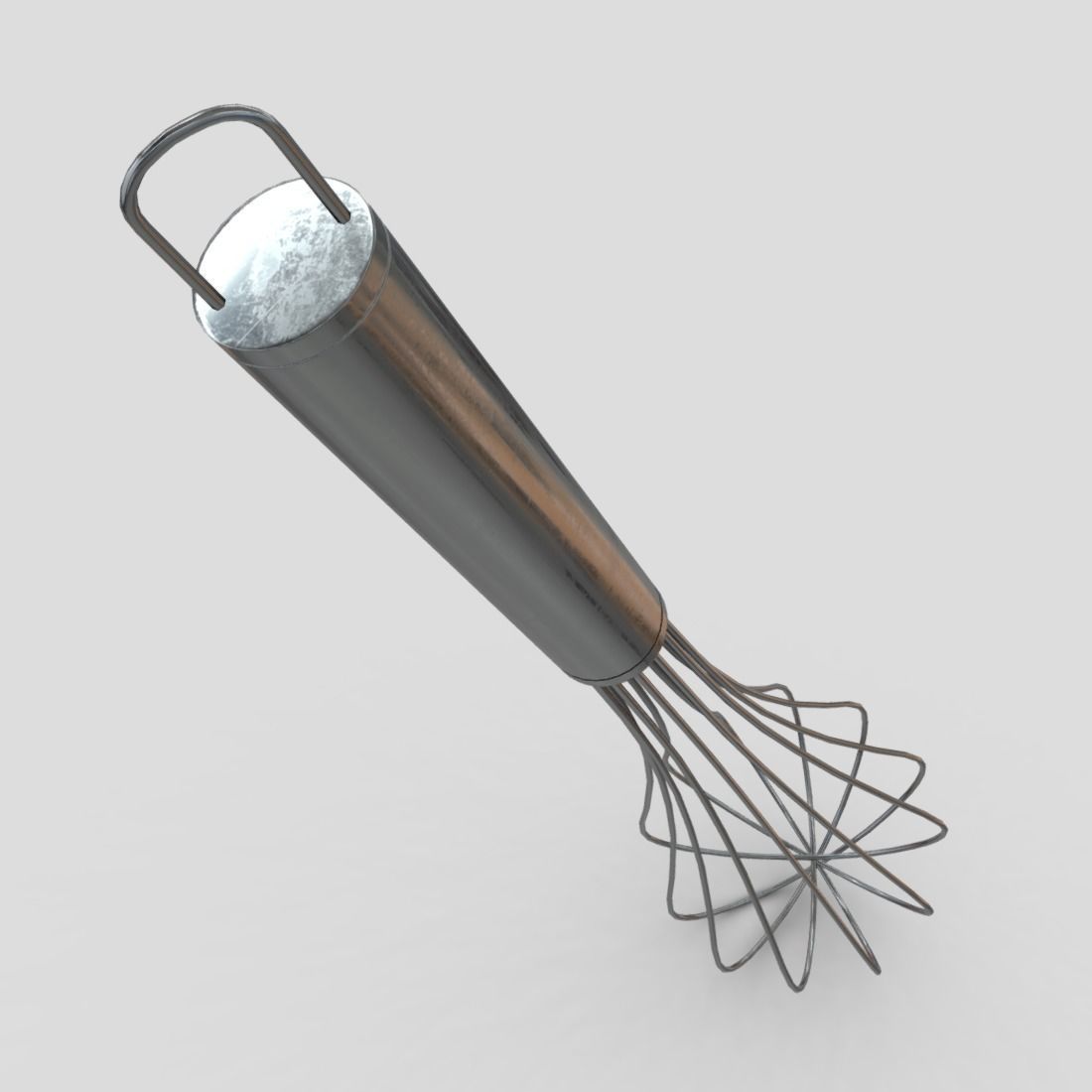 Whisk Low-poly 3D model_6