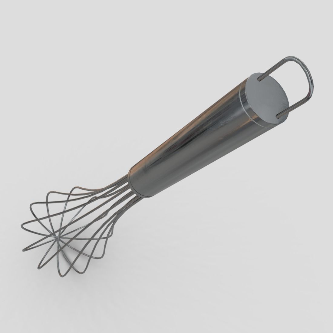 Whisk Low-poly 3D model_3