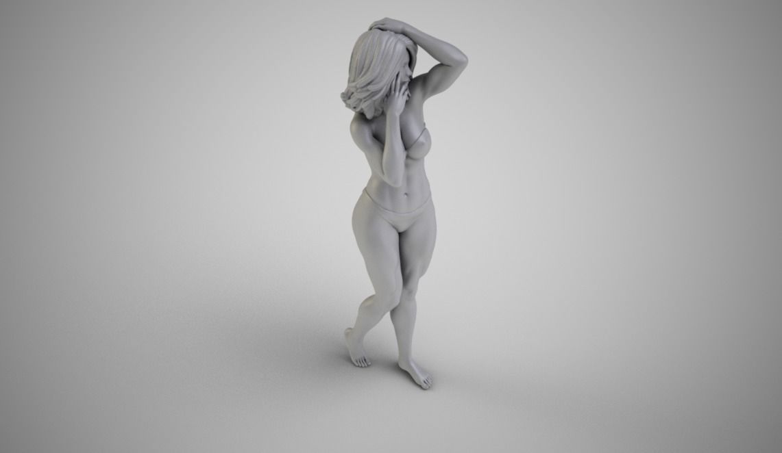 Alone Woman 3D print model_1