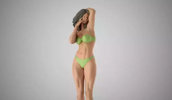 Alone Woman 3D print model