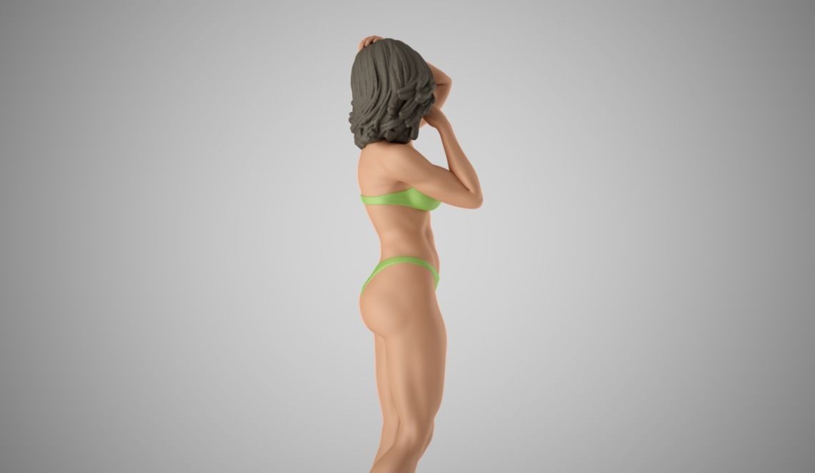 Alone Woman 3D print model_7