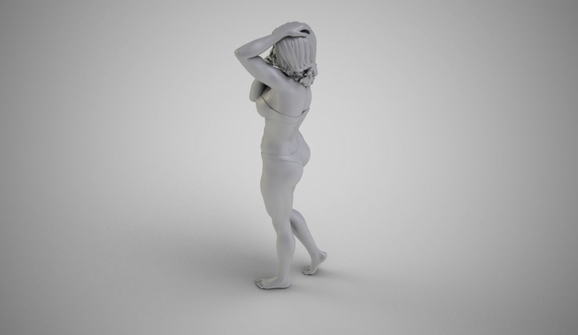 Alone Woman 3D print model_4