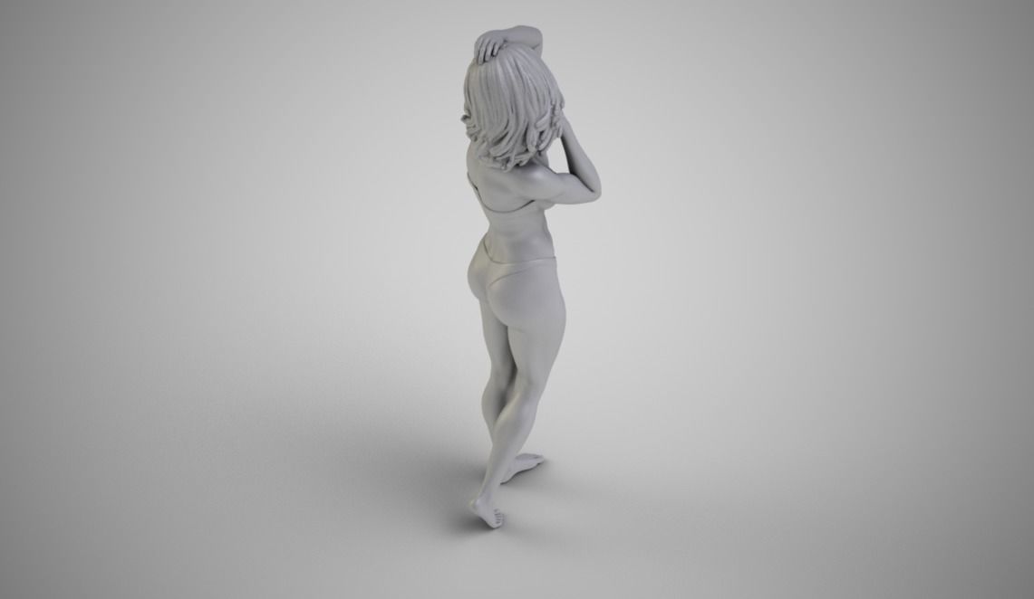 Alone Woman 3D print model_3