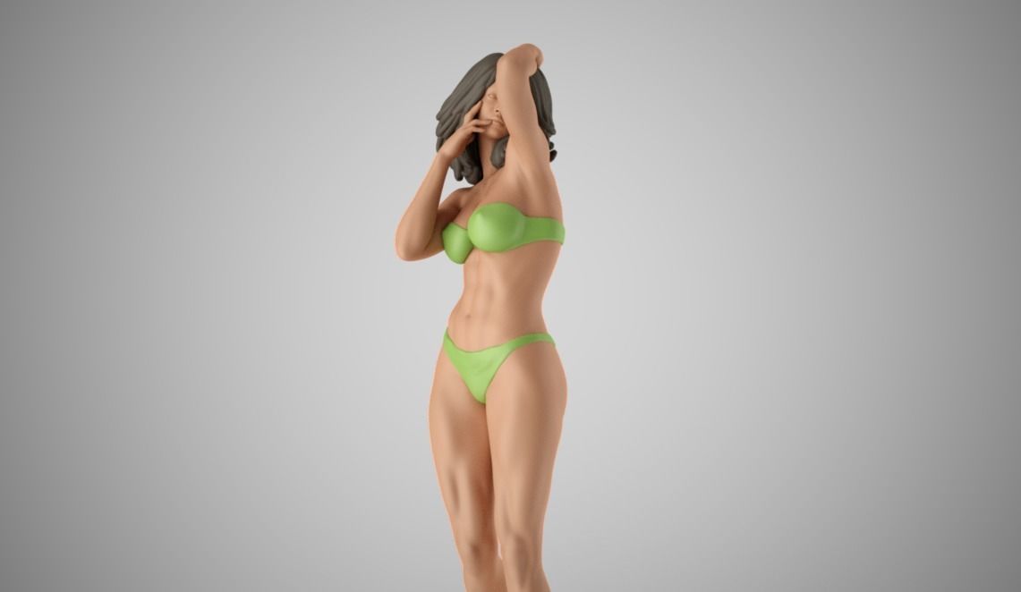 Alone Woman 3D print model_9