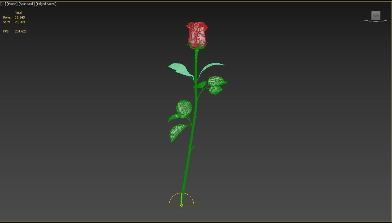 Red Rose 3D model_19