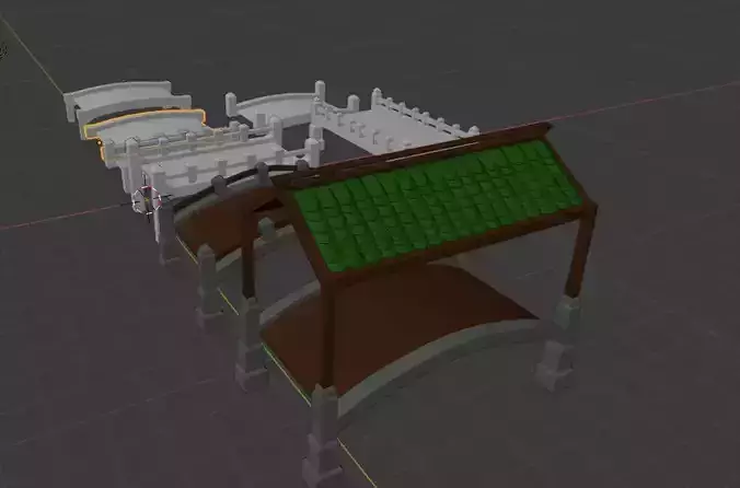 Low poly Fantasy bridges