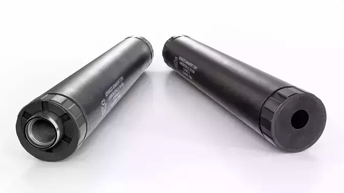 AAC Illusion 9 Handgun Suppressor Low-poly 3D model