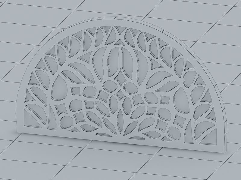 Qamaria stained glasses windows Low-poly 3D model_6