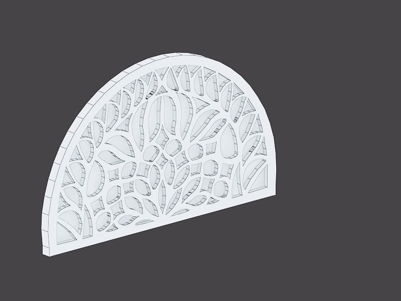 Qamaria stained glasses windows Low-poly 3D model_8