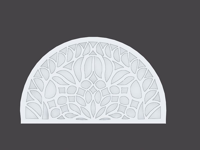 Qamaria stained glasses windows Low-poly 3D model_7