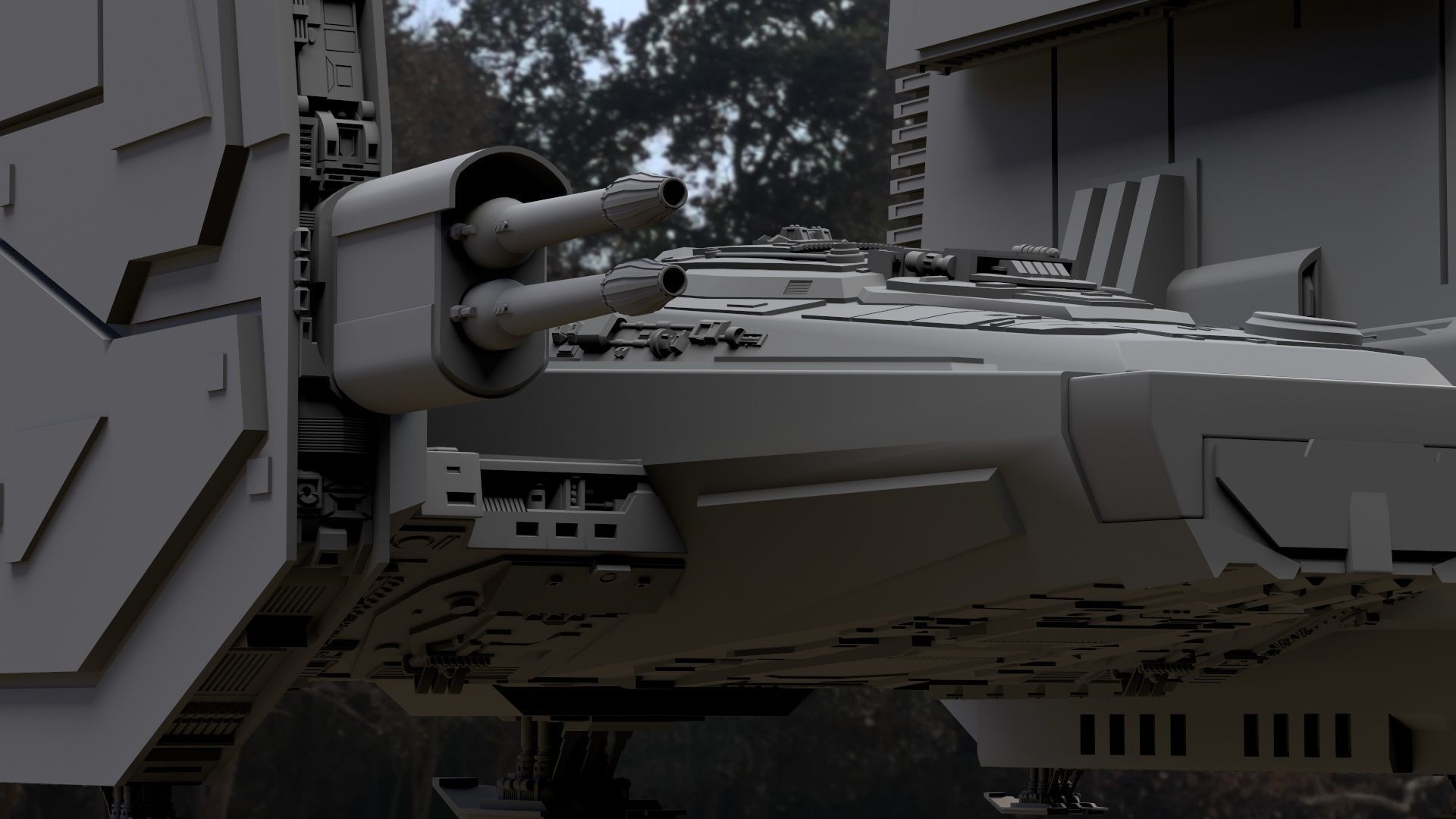 star wars command shuttle 3D model_24