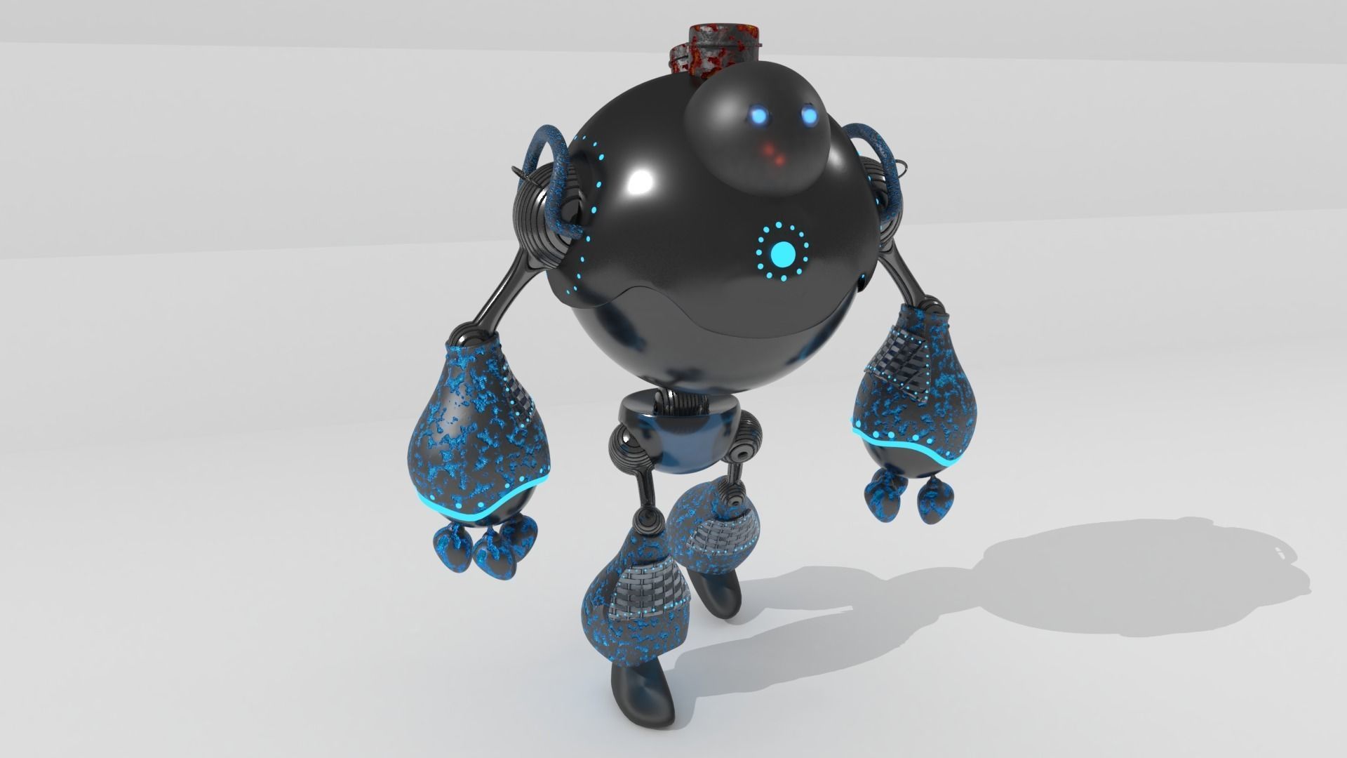 Robot futuristic 3D model_2