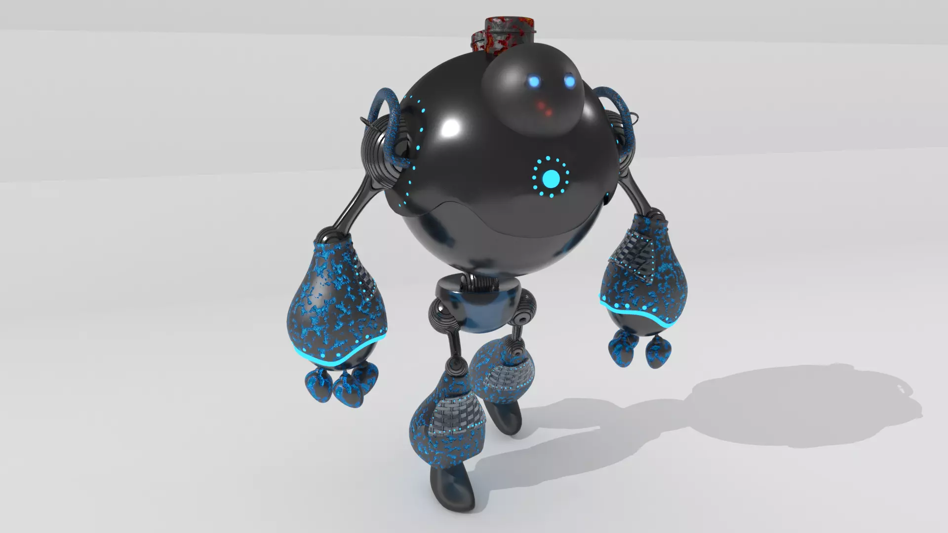 Robot futuristic 3D model_0