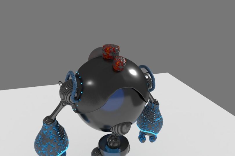 Robot futuristic 3D model_1