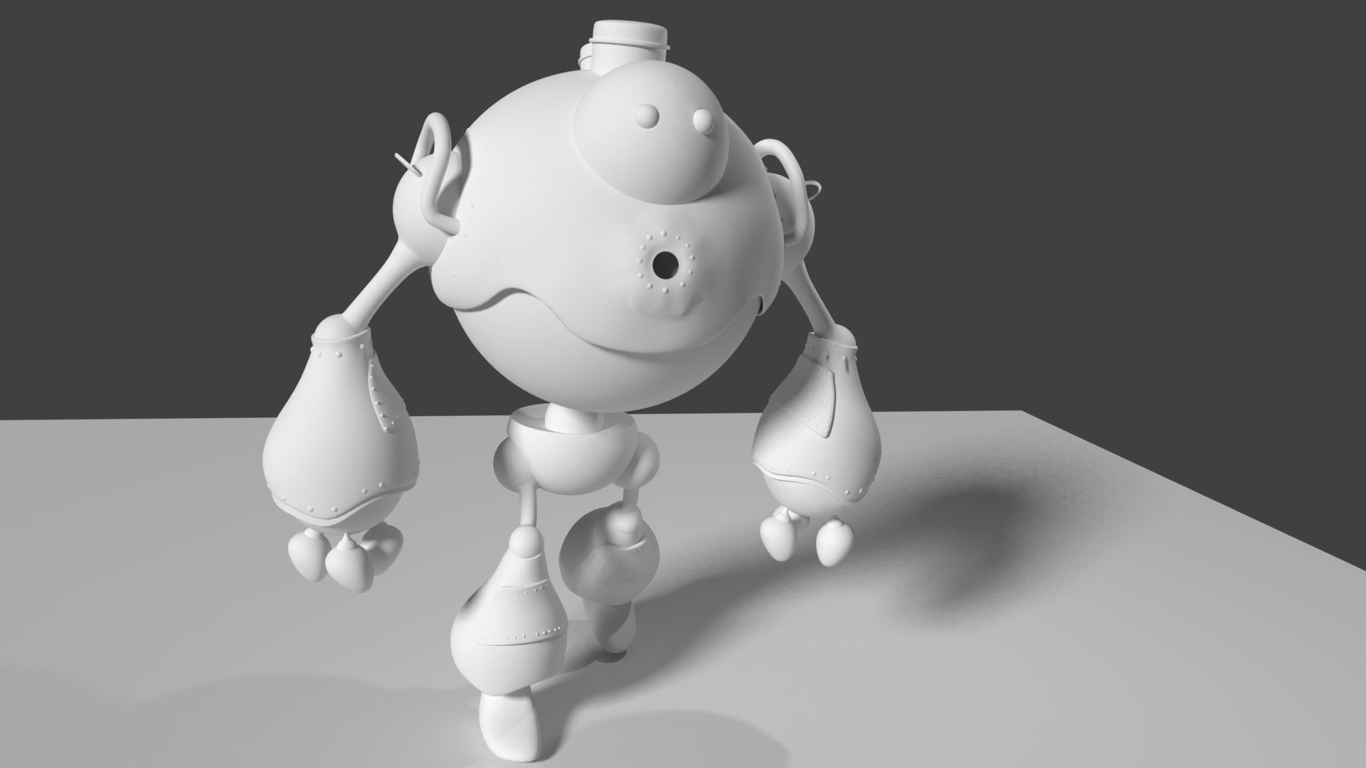 Robot futuristic 3D model_4