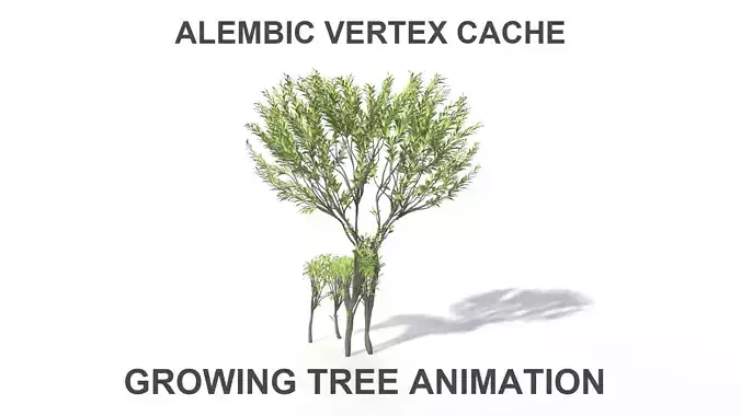 Growing Tree in a shape of a deer 3D model