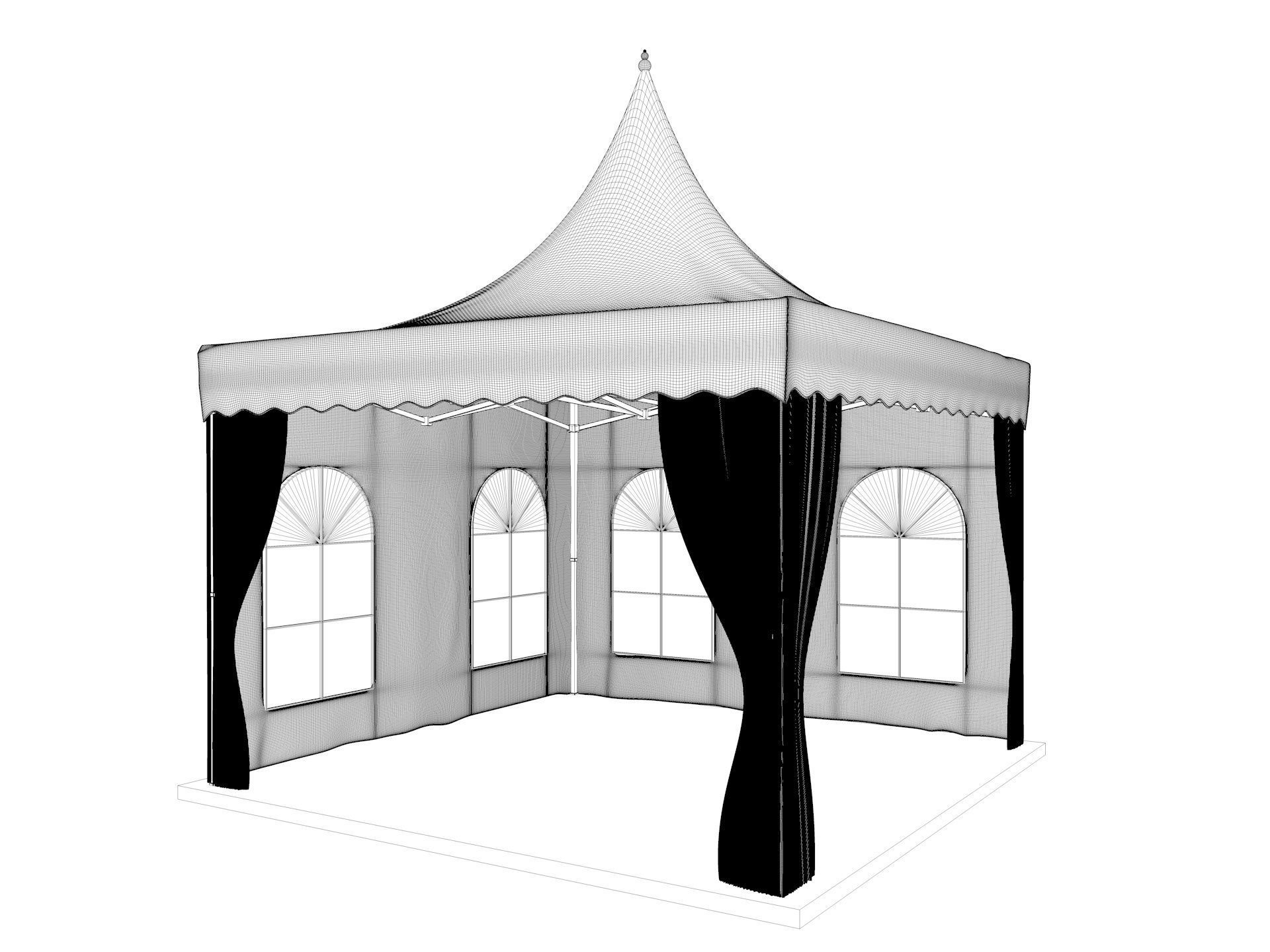 Event Tents 4 Pack 3D model_16