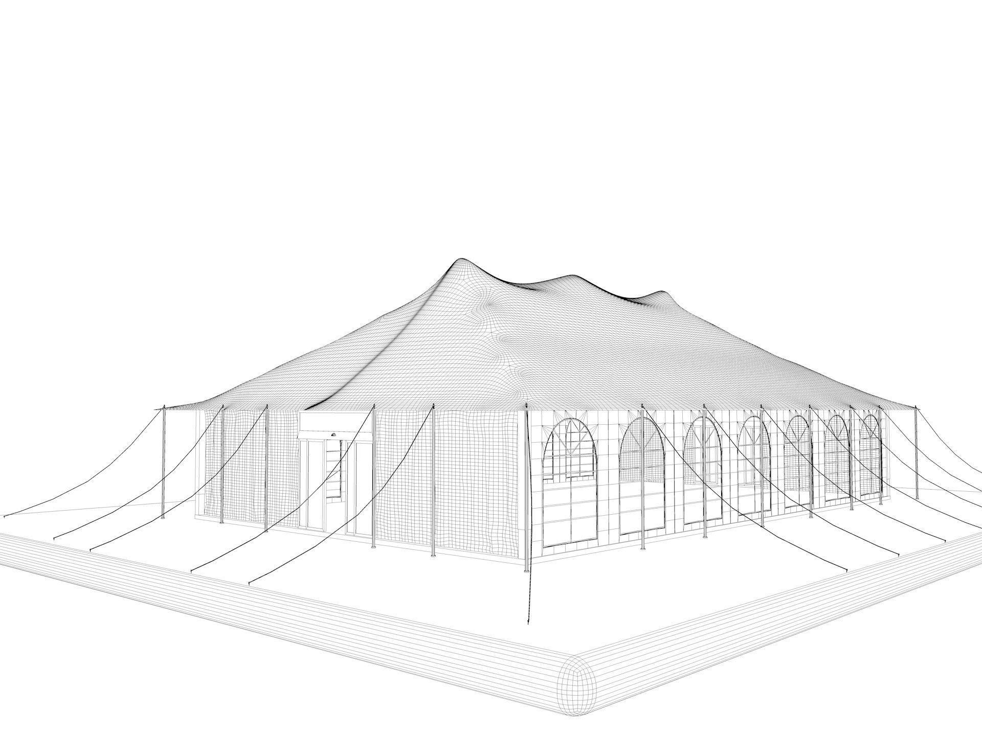 Event Tents 4 Pack 3D model_22