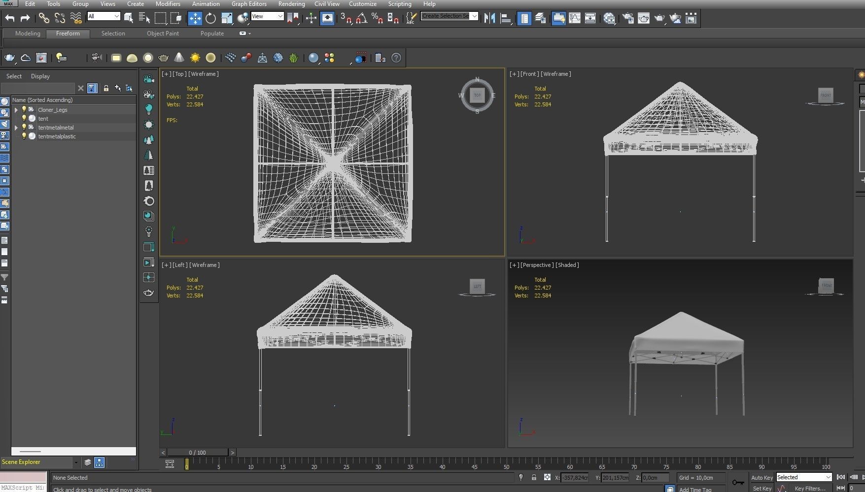 Event Tents 4 Pack 3D model_6