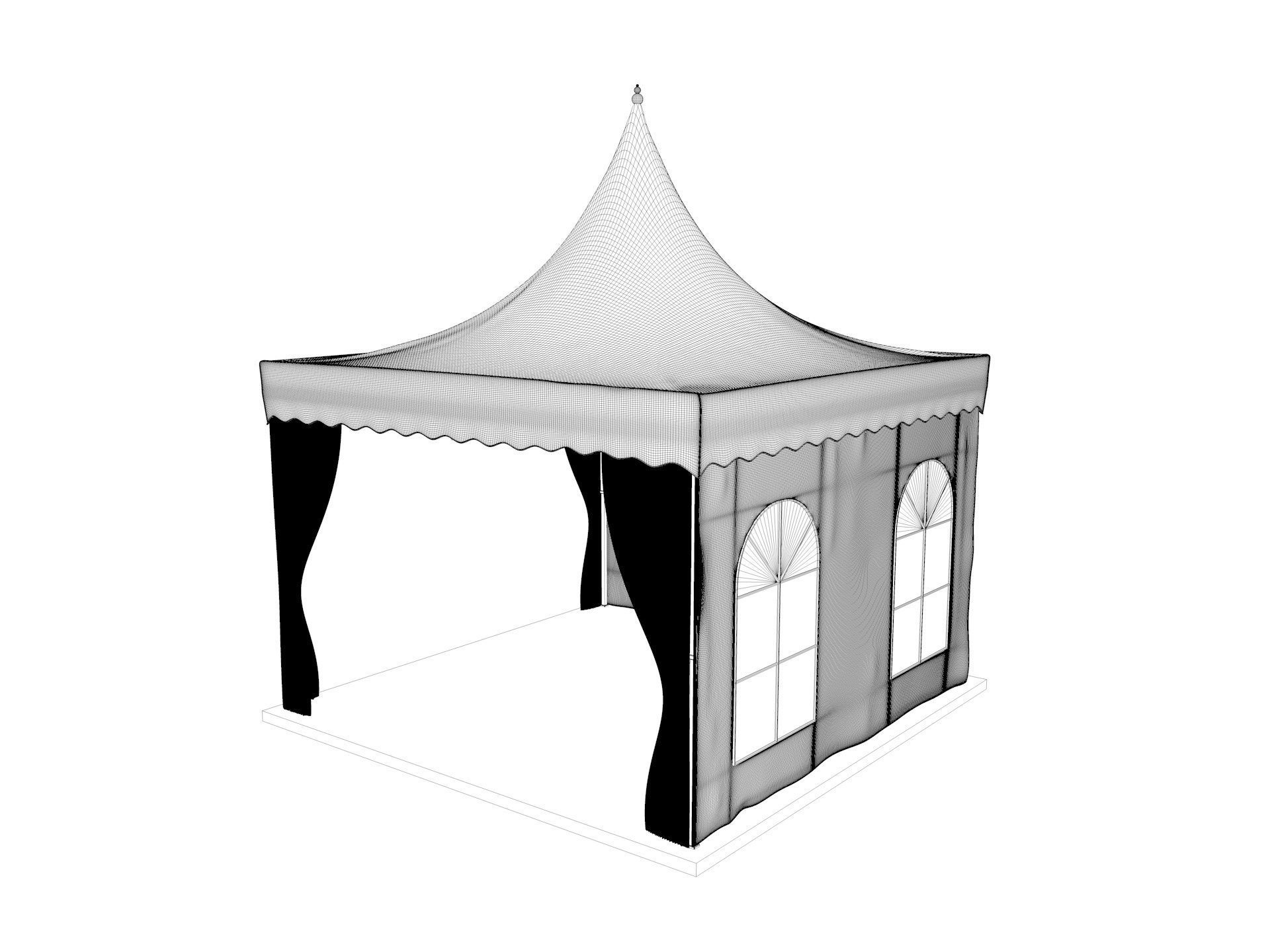 Event Tents 4 Pack 3D model_15