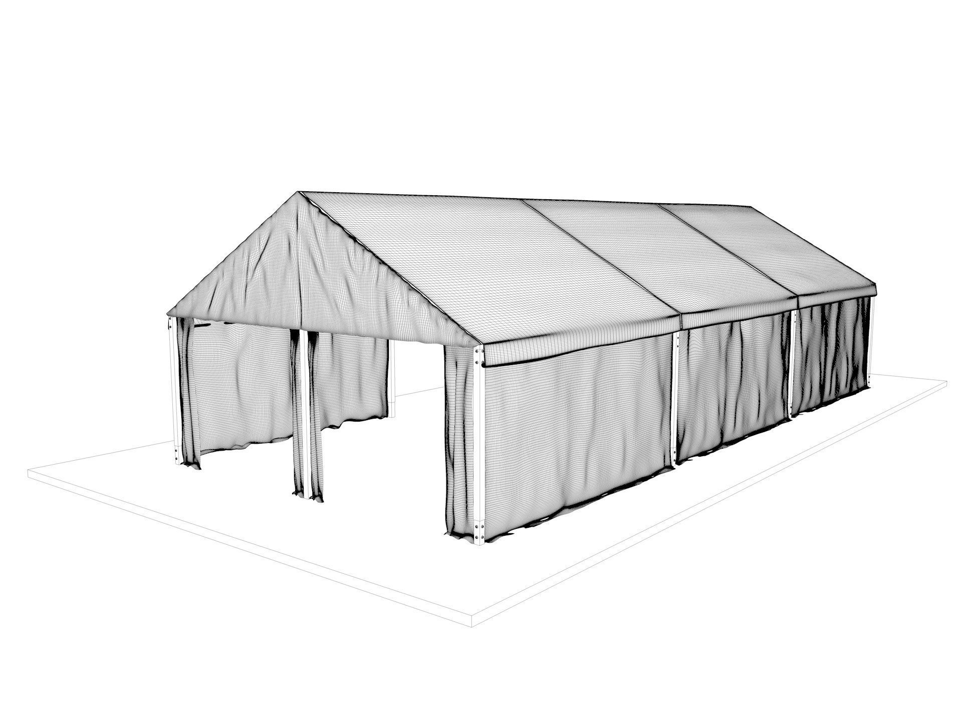 Event Tents 4 Pack 3D model_9