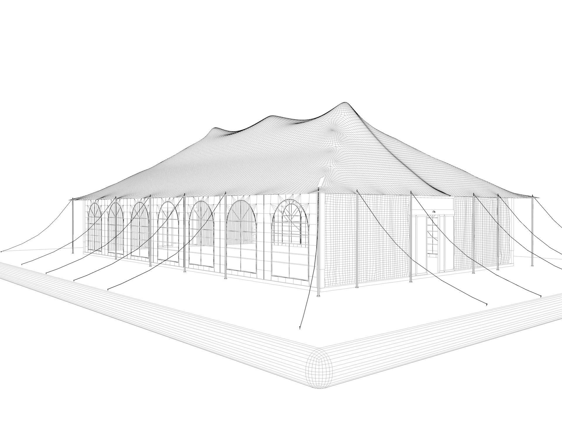 Event Tents 4 Pack 3D model_21