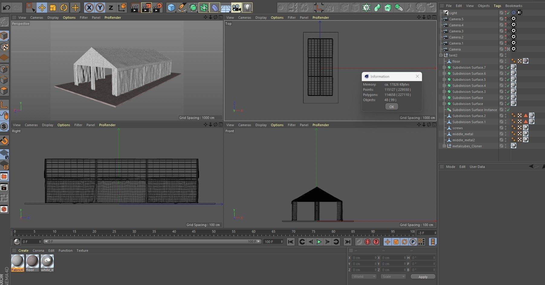 Event Tents 4 Pack 3D model_11
